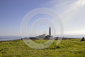 St Mary`s Island causeway in Whitley Bay, North Tyneside photo