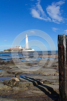 St Mary`s Lighthouse and causeway