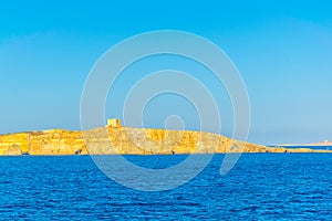 St.Mary's tower overlooking Comino island, Malta