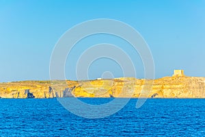 St.Mary's tower overlooking Comino island, Malta