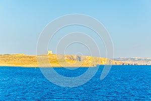 St.Mary's tower overlooking Comino island, Malta