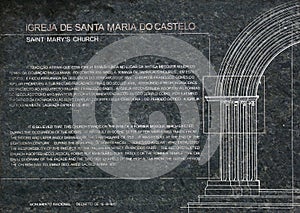 St Marys church information sign, Tavira.