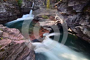 St. Marys Falls, Glacier Park, Montana photo