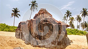 St.Marys Island, Malpe, beach, Arabian sea,  Udupi, Karnataka, India.