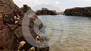 St.Marys Island, Malpe, beach, Arabian sea,  Udupi, Karnataka, India.