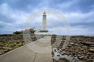 St marys lighthouse whitley bay england photo