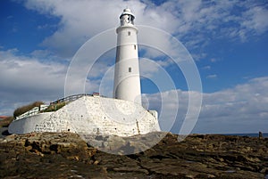 St Marys white lighthouse photo