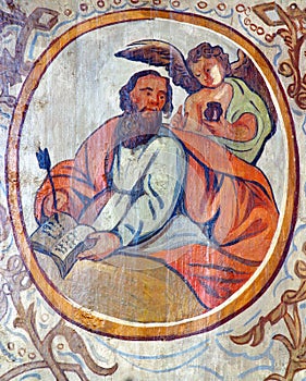 St Matthew the Evangelist, altarpiece in the Church of the St Barbara in Velika Mlaka, Croatia photo