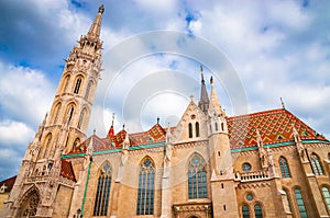 St. Matthias Church in Fisherman Bastion in Budapest, Hungary