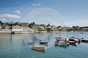 St Mawes boats and coast Cornwall Roseland Peninsula England UK photo