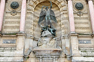 St. Micel fountain in Paris, France