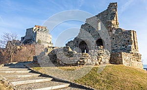 St Michael Abbey, Sacra di San Michele, Italy. Monastic mediaeval building