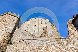 St Michael Abbey, Sacra di San Michele, Italy. Monastic mediaeval building