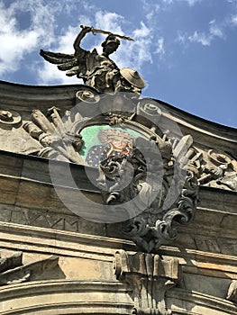 St. Michael the Archangel over Our Lady at Jasna GÃ³ra Monastery in CzÄ™stochowa, Poland