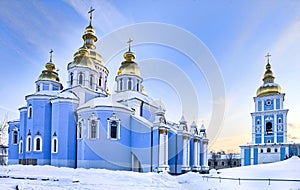 St Michael cathedral in Kiev in snow