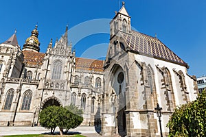 St. Michael Chapel and Cathedral of St. Elizabeth. Kosice, Slovakia