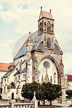 St. Michael chapel in Kosice, yellow filter