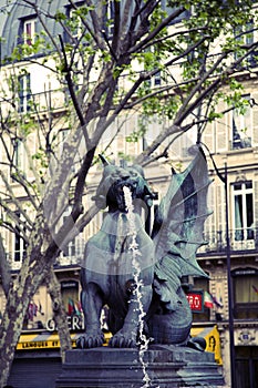 St. Michael fountain in Paris