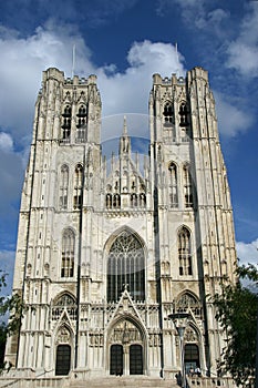 St. Michael and Gudula Cathedral. Brussels. Belgium photo