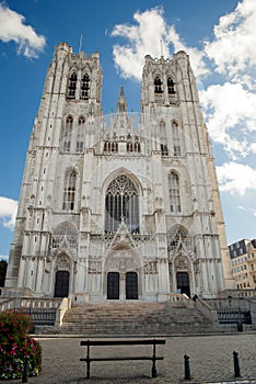 St. Michael and Gudula Cathedral. Brussels. Belgium photo