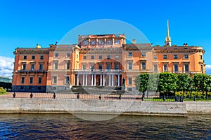 St. Michael`s Castle also called Mikhailovsky Castle or Engineers` Castle is a former royal residence of Emperor Paul I