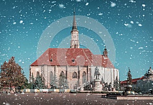 St. Michael`s Church in Victory Square, Cluj-Napoca