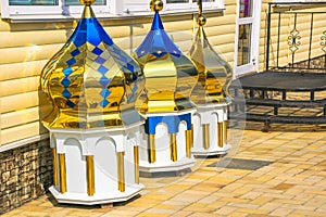 St. Michael's Golden monastery operating in Kiev, recreated in 1997-1998 in the forms of the cathedral church