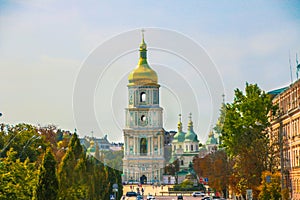 St. Michael's Golden monastery operating in Kiev, recreated in 1997-1998 in the forms of the cathedral church
