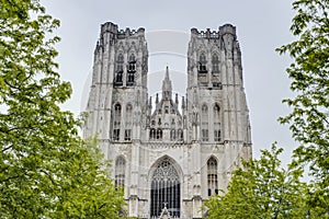 St. Michael and St. Gudula in Brussels, Belgium. photo