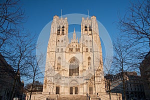 St. Michael and St. Gudula Cathedral in Brussels photo