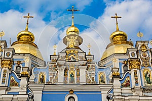 St Michaels in Kiev classic golden cupolas of the cathedral