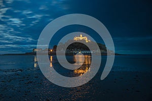 St Michaelâ€™s Mount at night