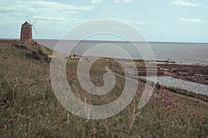 St Monans Windmill and Tidal Pool in Fife, Scotland