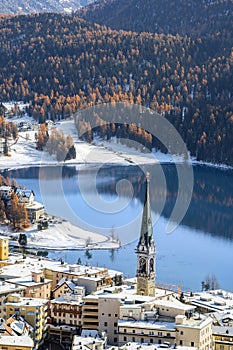 St. Moritz, the famouse resort region for winter sprot, photo