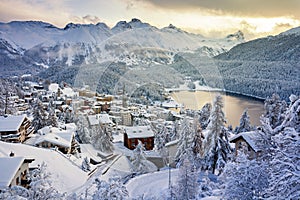 St. Moritz sunrise, Switzerland