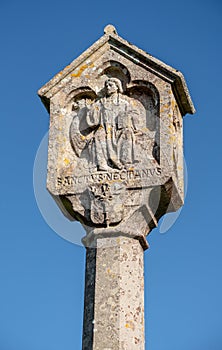 St Nectan carved cross in Hartland near Stoke photo