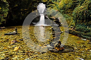 St Nectans Glen waterfall