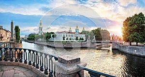 St. Nicholas Cathedral with a bell tower on the Kryukov Canal