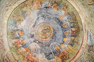 St.Nicholas Church in Demre. It`s noted for its remarkable ceiling frescoes!