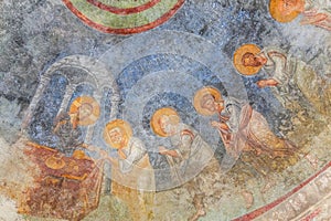 St.Nicholas Church in Demre. It`s noted for its remarkable ceiling frescoes!