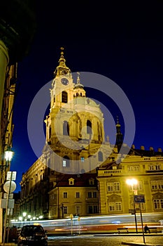 St. Nicholas church at night