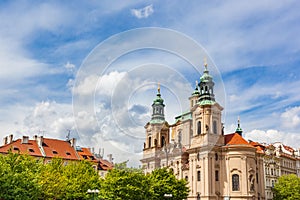 St. Nicholas Church in the Old Town of Prague, Czech Republic