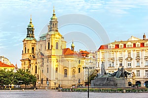 St. Nicholas Church in Old Town Square in Prague, Czech Republic