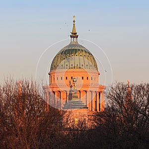 St. Nicholas' Church in Potsdam at sunrise (St. Nikolai Kirche)