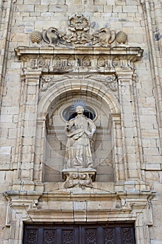 St Nicholas facade in Villafranca del Bierzo. photo