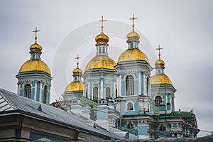 St Nicholas Naval Cathedral, St Petersburg, Russia.