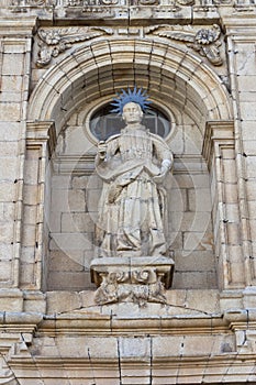 St Nicholas sculpture in Villafranca del Bierzo. photo