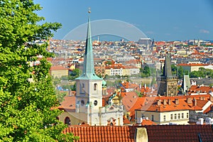 St. Nicholas, St. Thomas, Prague Castle, Panorama of Prague, Czech Republic
