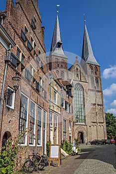 St. Nicolaas church and old houses in Deventer