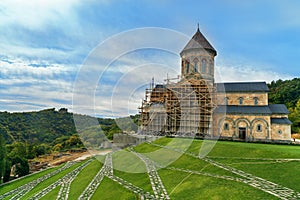 St.Nino`s church in Monastery of St. Nino at Bodbe. Sighnaghi. Georgia